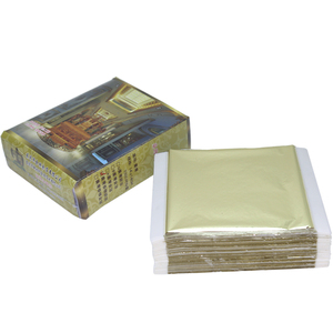 Láminas <span class=keywords><strong>de</strong></span> <span class=keywords><strong>Papel</strong></span> Estampado <span class=keywords><strong>con</strong></span> Imitación <span class=keywords><strong>de</strong></span> Oro <span class=keywords><strong>de</strong></span> Taiwán, Color Plata Champán, Estilo Antiguo, Tradicional y Moderno, 14*14cm, Paquete <span class=keywords><strong>de</strong></span> 1000 Unidades para Dorado - Product Image 2