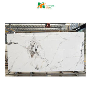 Recién llegado, fábrica de Foshan, encimera de piedra Artificial, losa de roca, hoja aglomerada, 3200x1600, losa de piedra sinterizada de mármol de 12mm - Product Image 1