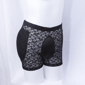 Nuevas bragas de encaje transpirables para hombre, con efecto de ocultación de camel toe y moldeadoras, ideales para crossdressers y personas transgénero. - Product Image 4