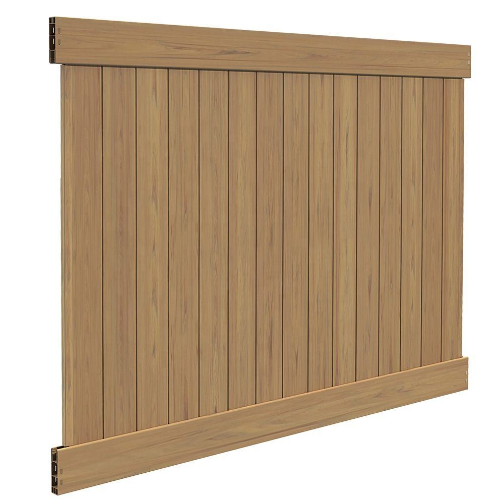 6x8ft Woodgrain 내구성 pvc 울타리 패널 저렴한 가격 비닐 프라이버시 울타리