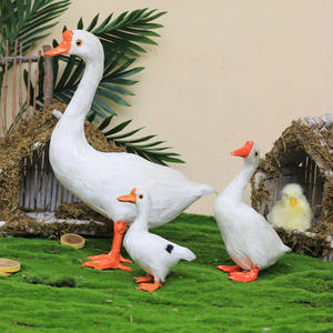 Toptan özel reçine zanaat kapalı dekorasyon sundurma kaz heykelcik heykeli - Product Image 3