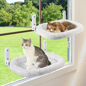 Hamaca para Gatos de Interior de 2 Piezas, Marca <span class=keywords><strong>Wowo</strong></span>, Plegable, con Ventosas Dobles Resistentes, Cama para Gatos con Marco Metálico - Product Image 1