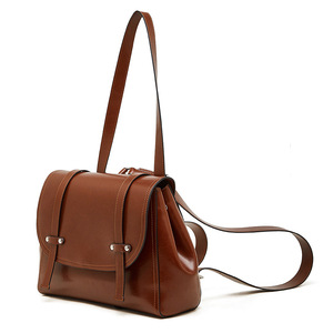 Zaino da Donna in Vera Pelle di Design Esclusivo, in Pelle Bovina Cerata, Resistente, Grande Capacità, Tracolla Singola, Portabile a Mano - Product Image 5