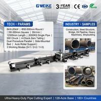 Machine de découpe laser à fibre CNC 5 axes pour tubes avec commande Cypcut, rails de guidage HIWIN et servomoteurs Fuji - Précision élevée avec support IA