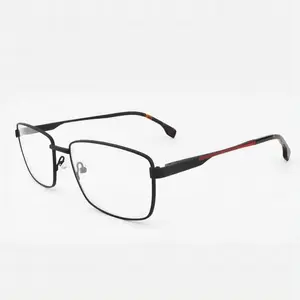 Montura de anteojos ópticos de Metal a la moda Simple, montura de anteojos de acero inoxidable 2024 personalizada de alta calidad a precio de fábrica