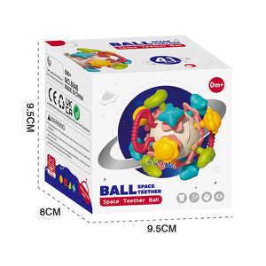 <span class=keywords><strong>Giocattoli</strong></span> per bambini neonati 4 In <span class=keywords><strong>1</strong></span> bambino spazio masticabile per giocare a sfera di sicurezza materiale morbido per 3-6 mesi <span class=keywords><strong>giocattoli</strong></span> per allenamento con impugnatura - Product Image 6