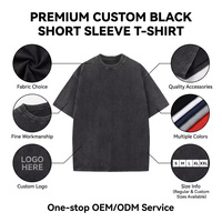 T-shirt Boxy Vintage Personnalisé Épais pour Homme – Design Décontracté à Manches Courtes avec Imprimé Délavé par le Soleil – Fabrication Sur Mesure