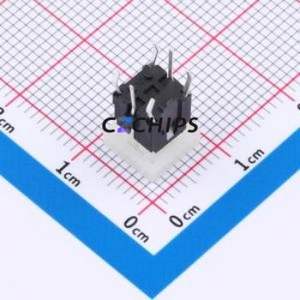 TSL06131-100B330BE-1E01-004F Tactile Switch Through hole Component THT Switch Single Pole Single Throw Rectangle Button 1.8N 6mm - Product Image 2