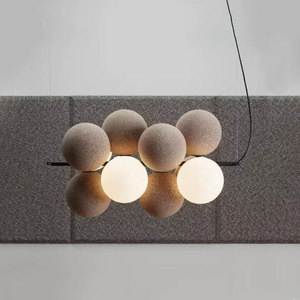 <span class=keywords><strong>Design</strong></span> minimalista lampada a sfera a bolle di lusso creativo con luci a sospensione per sala da pranzo Nordic velluto - Product Image 5
