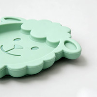Assiette d'alimentation pour bébé en silicone de qualité alimentaire sans BPA, résistante au lave-vaisselle, personnalisée, antidérapante, avec ventouse, pour enfants