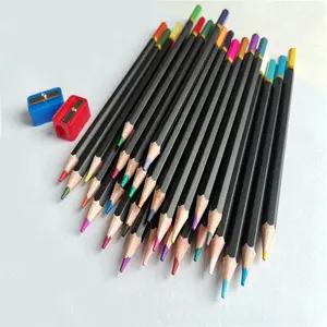 Гибкая Настройка водорастворимый свинцовый деревянный цветной набор карандашей