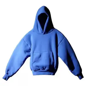 American High Street Wear Heavy Double Layer Boxy Hoodie 400 Gsm Unisex Thick 100% Cotton Two Faced Oversized Men Custom Hoodies
