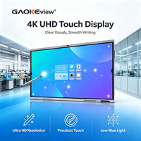 GAOKEview GK-880T Papan Tulis Interaktif LCD Pintar 65~98-Inci Resolusi 4K Sentuhan Pena/Jari 40 Titik Kamera 48MP Paduan Aluminium