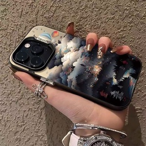เคสโทรศัพท์มือถือลายบอลลูนรูปปราสาทเมฆแป้นพิมพ์สีเงิน TPU สำหรับ iPhone x XR XS 11 12 13 14 15 16 PRO MAX - Product Image 4