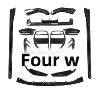 Kit aérodynamique V-Suit en fibre de carbone mate sèche de style MP pour BMW M3 M4 G80 G82 avec lèvre avant, calandre et aileron arrière