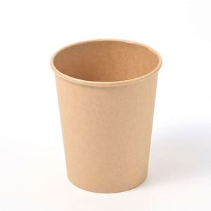 Bol à salade en papier kraft jetable écologique avec couvercle, biodégradable, compatible micro-ondes, pour riz et soupes, idéal pour la vente à emporter et la restauration - Product Image 1