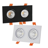 Projecteur led pc 10w, montage encastré cob led downlight 10w, spot de plafond à Double tête