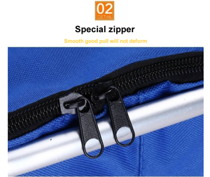 Panier pliable <span class=keywords><strong>en</strong></span> tissu polyester, panier pliable <span class=keywords><strong>en</strong></span> aluminium, panier isotherme pour pique-nique, panier de courses, sac de pique-nique - Product Image 5