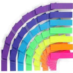 140 Hojas de Etiquetas Adhesivas Reutilizables de PET y Marcadores, Notas Adhesivas Fluorescentes Coloridas para la Escuela/Oficina - Product Image 4