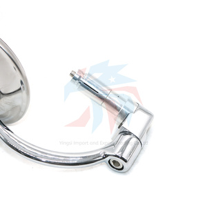 Haute qualité universel moto rétro tige incurvée miroir rond modifié grand miroir de <span class=keywords><strong>vue</strong></span> poignée en aluminium miroirs d'extrémité - Product Image 5