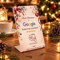 Weihnachtliche NFC Google Bewertungs- und Rezensionsstände mit Feedback-Funktion für Restaurants, Cafés, Hotels und Einzelhandelsaktionen