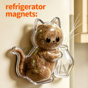 Imán de nevera transparente OEM con diseño de gato, para guardar recuerdos de pelo de mascota, regalo para amantes de las mascotas, amuleto para bolso con pelo de perro, mini conservador de pelo de perro. - Product Image 5
