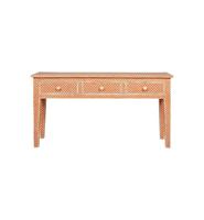 Table console moderne en bois avec incrustations d'os, style antique, 1 tiroir, meuble d'entrée, décoration de salon, bureau avec incrustations d'os