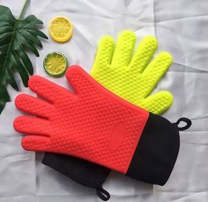 Guantes de Silicona Resistentes al Calor al por Mayor, Guantes de Cocina de Algodón para Barbacoa, Guantes para Horno y Microondas, Guantes Resistentes al Calor - Product Image 2