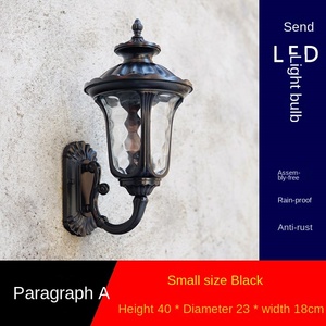 Gran oferta, lámpara de pared de aluminio con energía Solar, luces decorativas para valla Exterior de jardín, farol de pared de luz Vintage para exteriores - Product Image 5