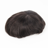 Toupet M-lace avec base en soie, dentelle frontale, ligne de cheveux naturelle, style libre, densité 130%
