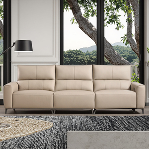 Set Divani di Lusso in Vera Pelle <span class=keywords><strong>Classici</strong></span> Moderni Comodi per Soggiorno con Reclinazione Elettrica 3+2+1 Posti - Product Image 2