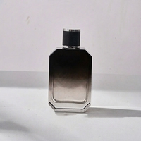 Flacon de parfum noir de luxe vide de 30 ml, 50 ml, 100 ml, flacon de parfum rectangulaire de 50 ml, 100 ml avec boîte
