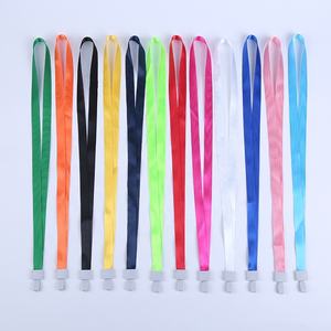 Lanière de couleur mélangée avec pince Bulldog Lanière <span class=keywords><strong>plate</strong></span> en nylon <span class=keywords><strong>pour</strong></span> badges d'identification Étiquettes de nom Porte-carte d'identité - Product Image 1