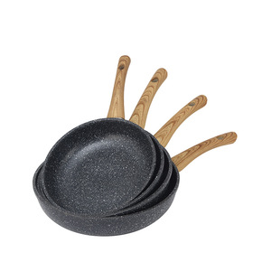Fry <b>Pan</b> Nonstick Maifan Stone With Wooden <b>Handle</b> For Cooking Eggs And Pancakes - Product Image 3
