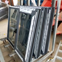 Ventana Corredera Moderna de Aleación de Aluminio Resistente a Huracanes con Vidrio de Doble Panel