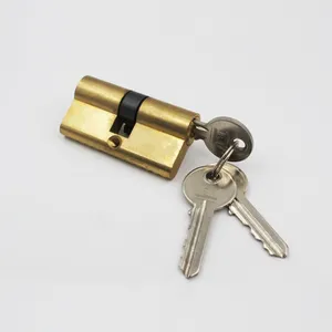 Cilindro a doppia serratura ad alta sicurezza da 60mm profilo europeo cilindro della serratura della porta da infilare in ottone di colore personalizzato