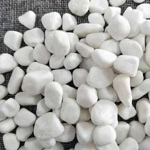 Modern Courtyard Decoration White Pebbles White Stones Natural Snow White Gravels For Sale