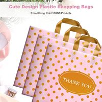 CTCX 12*15 pouces Logo Imprimer Promotionnel En Gros D'affaires Merci Sac En Plastique Rose Avec Poignée Sac À Provisions En Plastique Personnalisé
