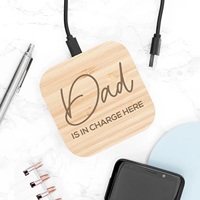 Chargeur sans fil personnalisé fonctionnel, chargeur de bureau en bois sur mesure pour cadeaux de conférence