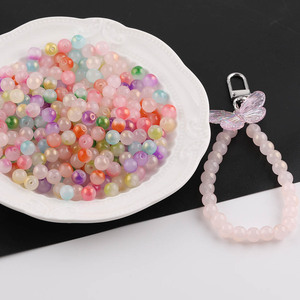 Crystal Lampwork Glass Beads Round Straight Hole For Jewelry Making DIY Accessories 8mm Multicolor Loose Beads - Product Image 1