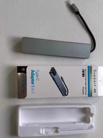 Adaptateur Hub USB-C 8-en-1 Type-C 4K 30Hz Convertisseur Ethernet USB 3.0 Hub USB-C Dock 1-en-8 pour MacBook