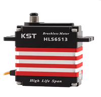 KST HLS6513 HV Standar 4Pole Brushless Digital Metal Gear Servo Sensor Hall Tanpa Kontak Kelas 700-800 Suku Cadang Pesawat RC