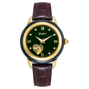 RTS Jade <b>Watch</b> Montre Luxury <b>Automatic</b> Mechanical <b>Watch</b> <b>Skeleton</b> Design Natural Jade Couple <b>Watch</b> - Product Image 1