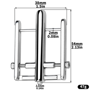 2025 New Fresh Style Cock Cage Men's Chastity Device with Lock Sleek Sliver Metal <b>Dildo</b> Sex Toy Chastity Cage for Male - Product Image 4