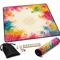 Tapis de jeu de Mahjong américain, grand, antidérapant, insonorisant, rembourré en néoprène, accessoire de table toutes saisons