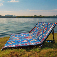 Chaise pliante au sol en tissu arabe saoudien/sadu avec sièges au sol Support du dos au sol Caractéristiques de jeu Canapé de camping portable