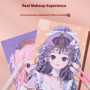 Princesse habiller papier autocollant Art <span class=keywords><strong>bricolage</strong></span> jouet <span class=keywords><strong>Kit</strong></span> avec diamant peinture habiller ensemble cadeau d'anniversaire idéal pour les filles âges - Product Image 6