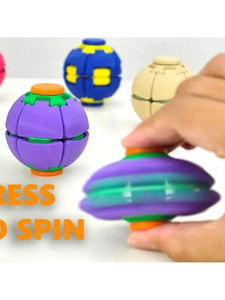 Nuevo 2026: Spinner Antiestrés de Plástico Impreso en 3D con Sistema de Presión y Rotación, Bola de Descompresión para Dedos, Juguete Divertido para Aliviar el Estrés en la Oficina - Product Image 3