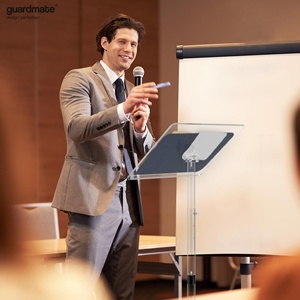 แท่นยืนพูดแบบพกพา ออกแบบเองได้ โรงงานขายส่ง แท่นอะคริลิกใส สำหรับโบสถ์ นักเทศน์ โรงเรียน ห้องเรียน งานแต่งงาน - Product Image 2