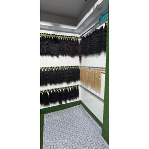 Extensions de cheveux humains vierges Remy indiennes bouclées, 100% naturelles, brutes, non traitées, provenant d'un seul donneur, tissage double machine, cuticules intactes - Product Image 2